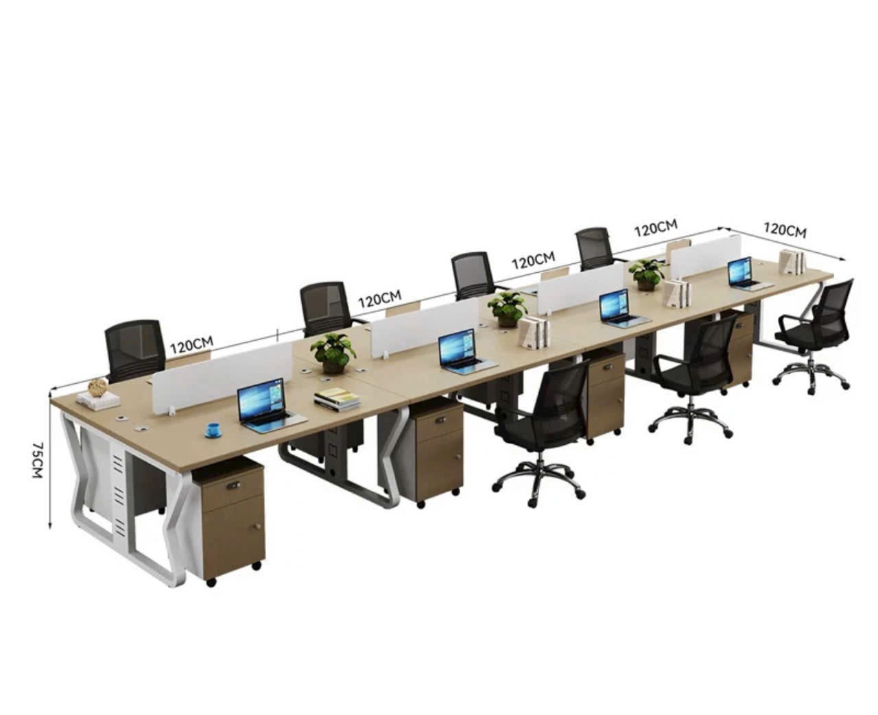 Cụm bàn làm việc 8 người CB8-2