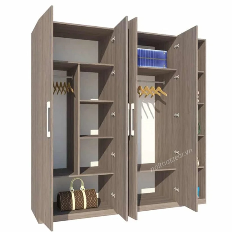 Ưu điểm của tủ gỗ MDF 4 cánh