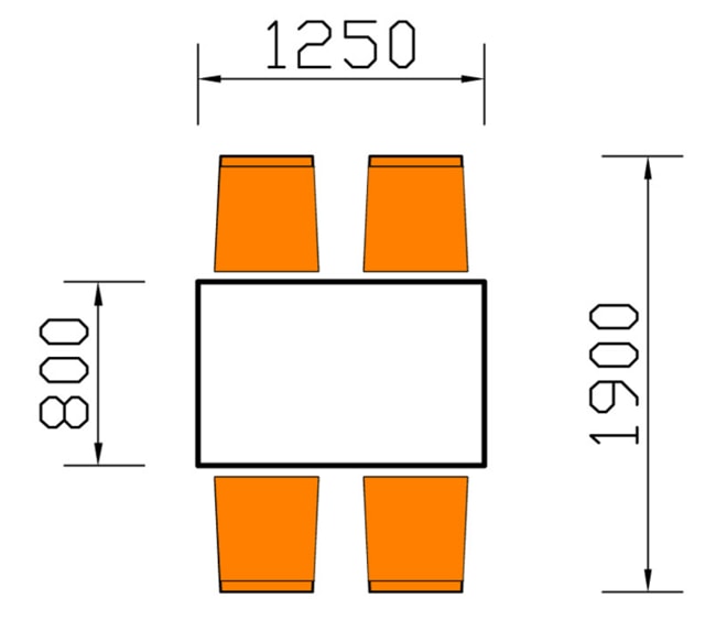 kích thước bàn ăn 4 người