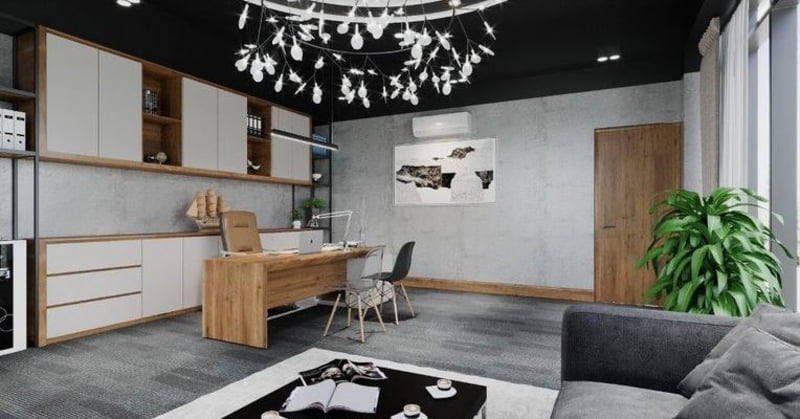 Đối với phòng giám đốc có diện tích rộng