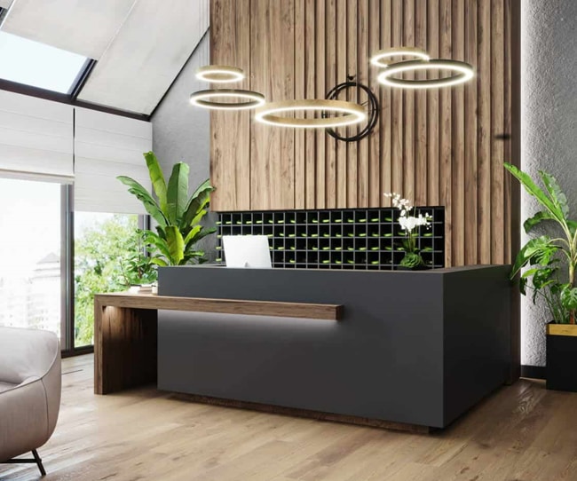 kiểu dáng quầy lễ tân