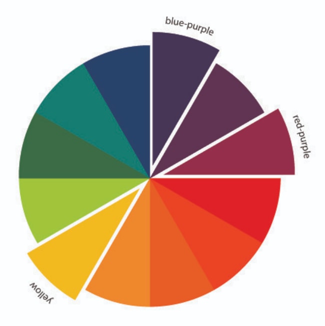 phối màu bổ túc xen kẻ