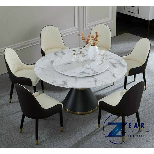 Bộ bàn ăn mặt đá cao cấp Neon NE03