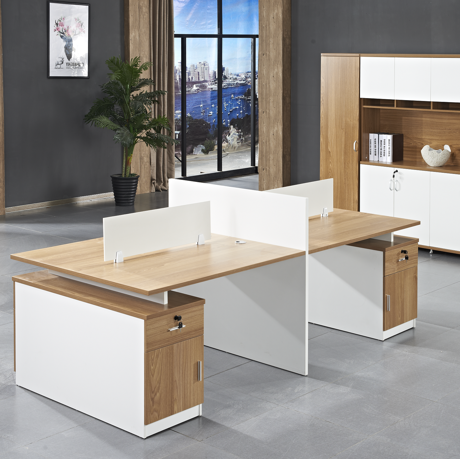 Cụm bàn làm việc 4 người CB4-22