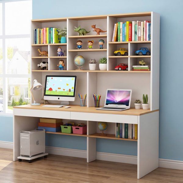 Bàn học, bàn làm việc có giá sách Home15