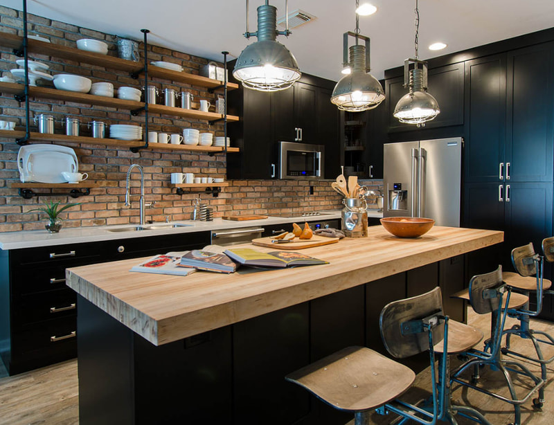 Phòng bếp phong cách công nghiệp