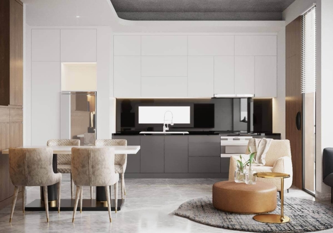 phòng bếp phong cách đương đại