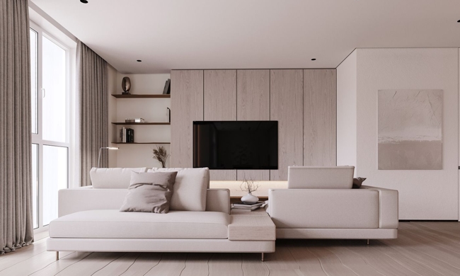 phòng khách theo phong cách đương đại