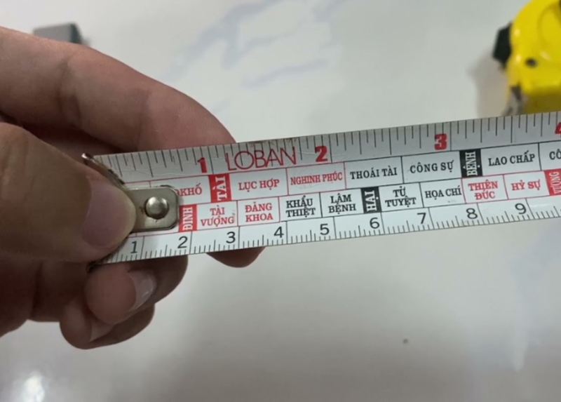 Cách đo thước lỗ ban chuẩn