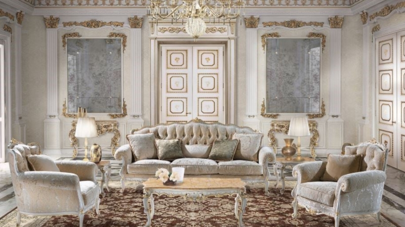Phong cách kiến trúc Baroque phòng khách