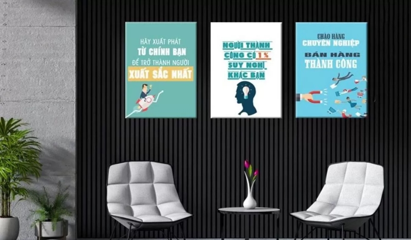 Treo một bức tranh tạo động lực hoặc một bộ tranh