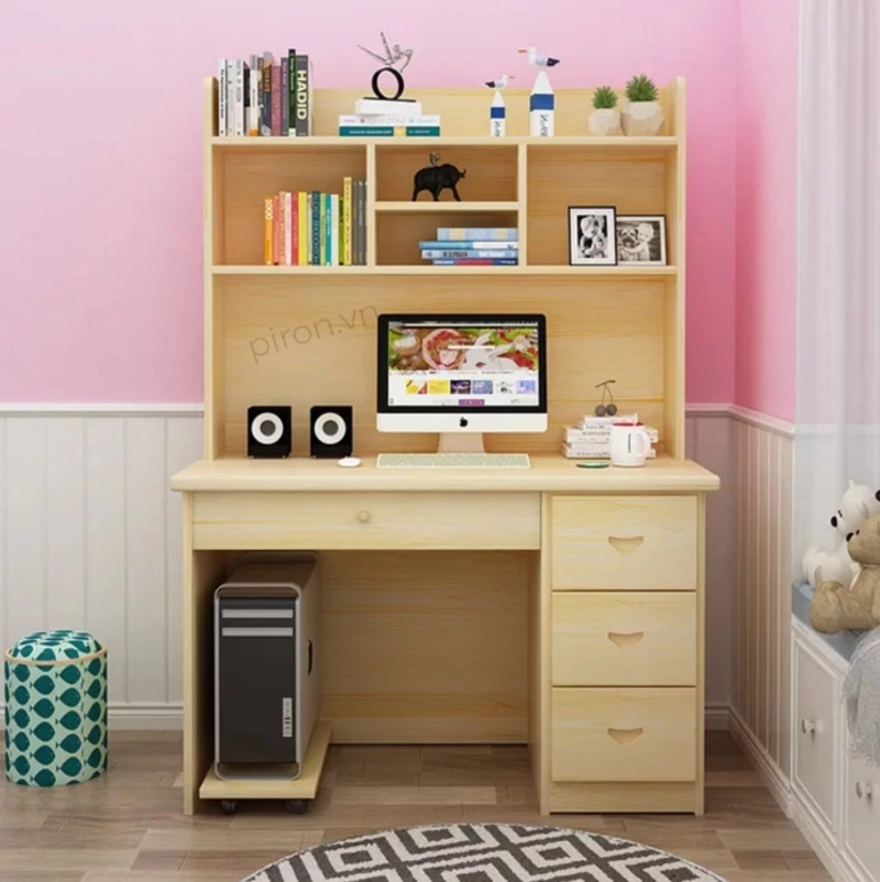 Bàn làm việc có giá sách Home 12