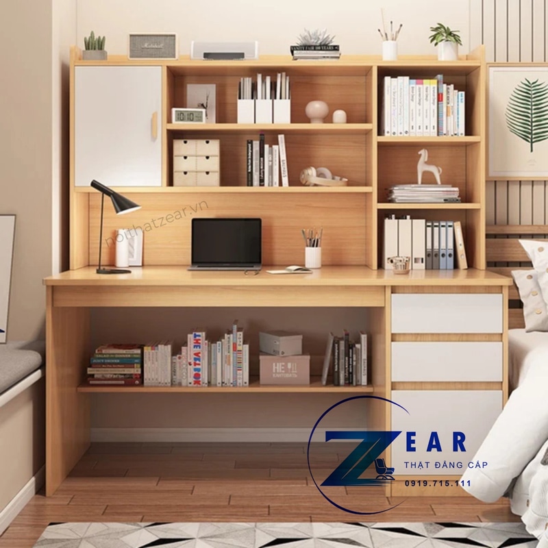 Bàn làm việc có kệ sách Home 8