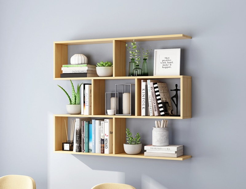 Lắp đặt kệ gỗ treo tường