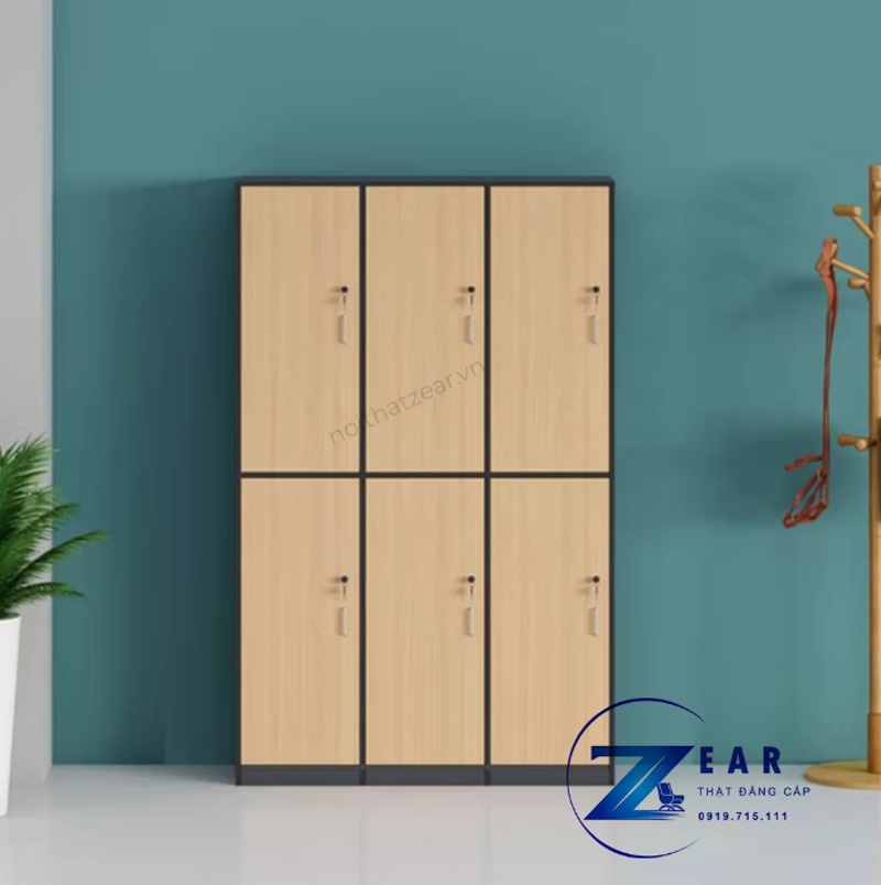 Tủ locker gỗ 6 ngăn LKG6