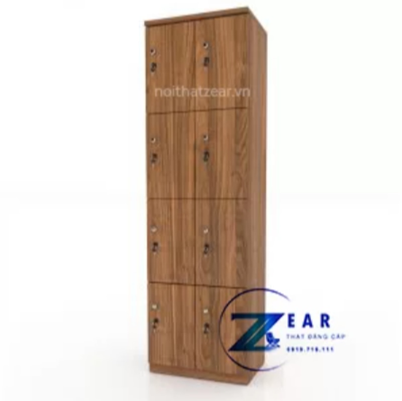Tủ locker gỗ 8 ngăn 2 khoang LK08G