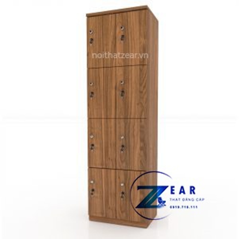 Tủ locker gỗ 8 ngăn 2 khoang LK08G