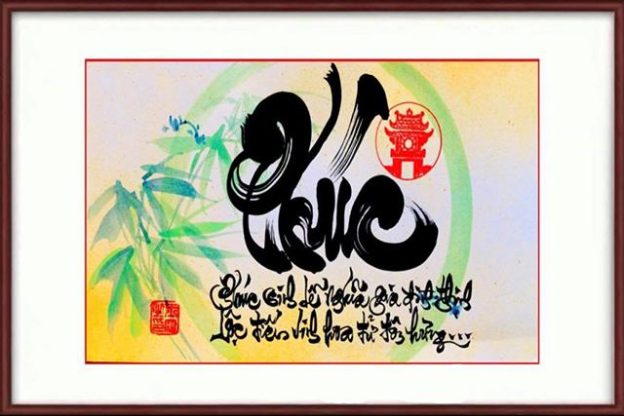 Chữ Phúc tạo không khí thư thái hài hòa