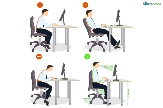 Tư thế ngồi tránh mỏi mắt