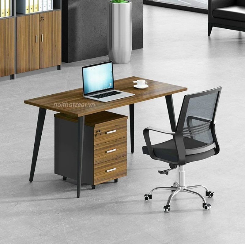 Bàn nhân viên chân sắt đa giác cao cấp GAIA1206-D