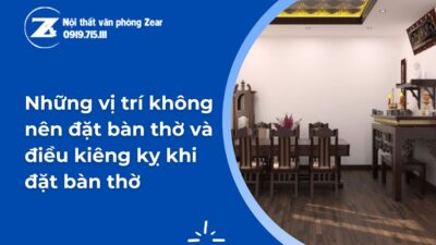 những vị trí không nên đặt bàn thờ