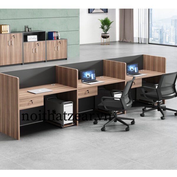 Cụm bàn làm việc 3 người có hộc kéo CBG3-2