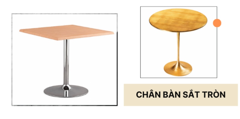 Chân bàn sắt tròn