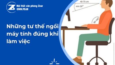 tư thế ngồi máy tính đúng