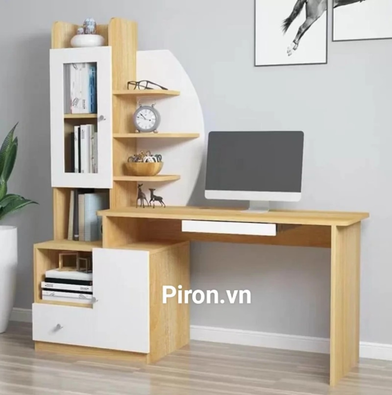 Bàn làm việc có giá sách Home21