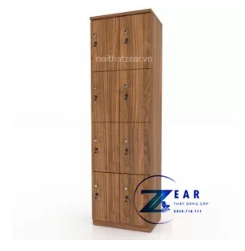 Tủ locker gỗ 8 ngăn 2 khoang LKG08-3
