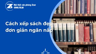 cách xếp sách đẹp