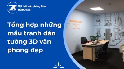tranh dán tường 3d văn phòng