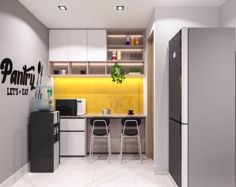 Pantry cho văn phòng có diện tích vừa và nhỏ