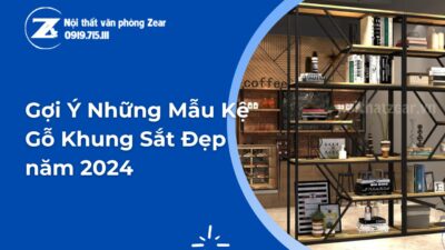 kệ gỗ khung sắt đẹp